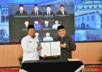BRK Syariah dan BWI Kabupaten Siak Tandatangani Nota Kesepahaman, dalam Rangkaian Launching Program Kota Wakaf